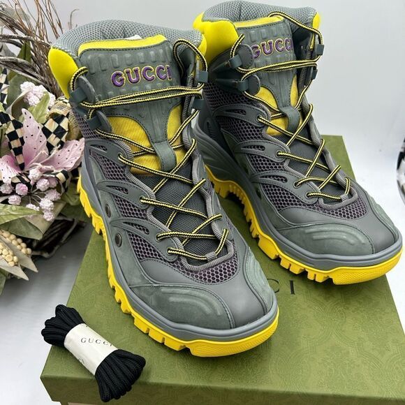 Men’s Gucci lace up boots size 10 made in Italy - Picture 1 of 10